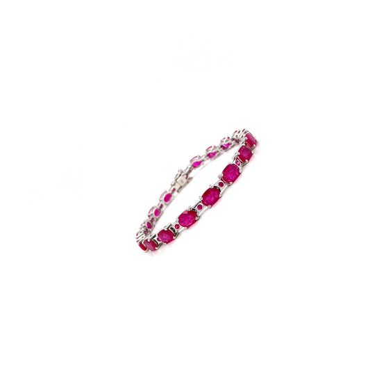 Ruby Bracelet in .925 Sterling Silver - KSD 44413-1