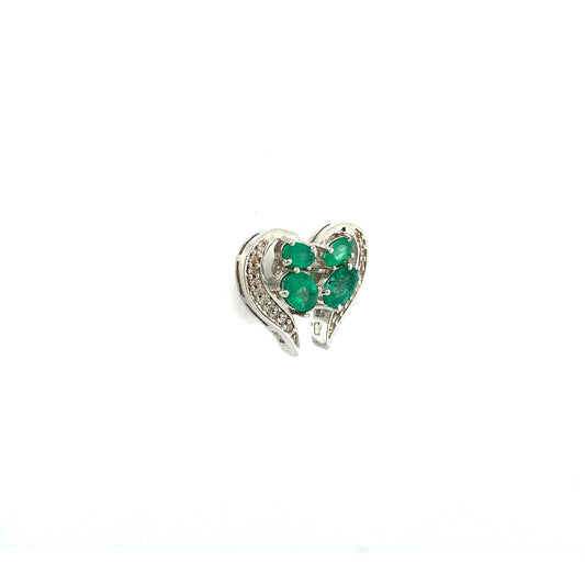Emerald Earring in .925 Sterling Silver - KST 52401-1