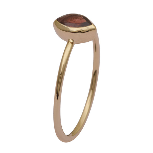 9k Yellow Gold Marquise Red Garnet Ring-1
