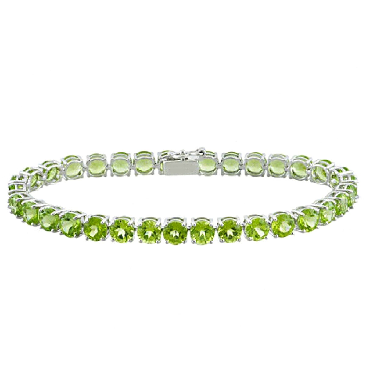 Peridot Tennis Bracelet – 925 Sterling Silver-0
