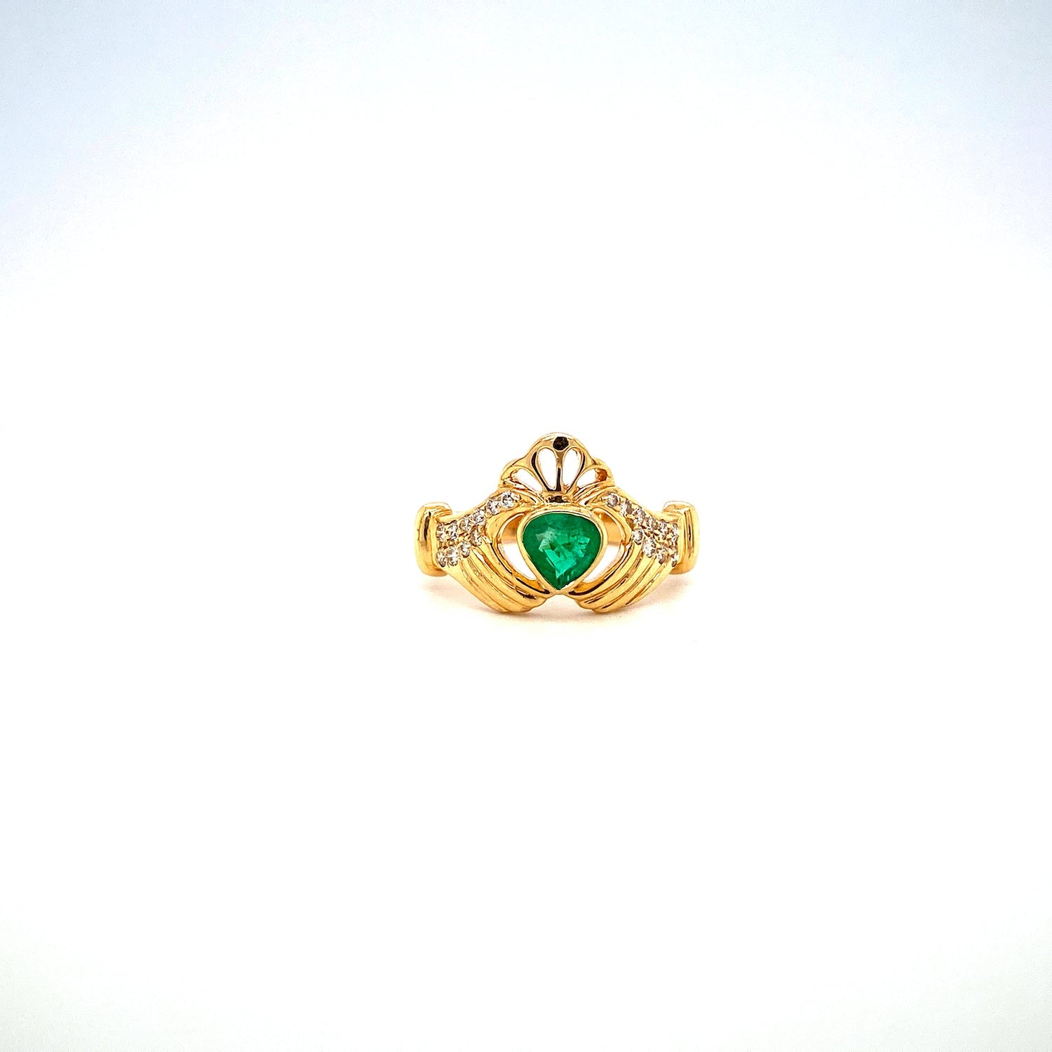 Emerald and Diamond Ring in 14K Yellow Gold - KGR 15462-0