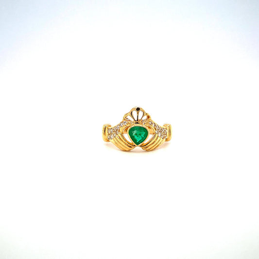Emerald and Diamond Ring in 14K Yellow Gold - KGR 15462-0