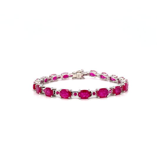 Ruby Bracelet in .925 Sterling Silver - KSD 44413-0